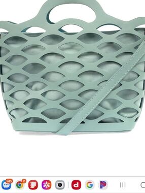 Joy Susan Mint Green Laser-Cut Crossbody Bag